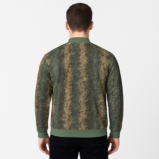 MILITARY CAMOUFLAGE MEN'S CASUAL BOMBER JACKET ARMY GREEN