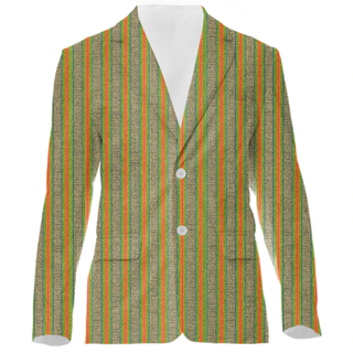 Multi Colour Stripes Women's Suit Jacket Multi