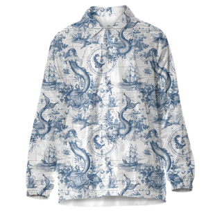 NAUTICAL MERMAIDS & SHIPS MEN'S COACH JACKET MULTI