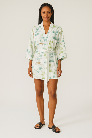 PASTEL TROPICS WOMEN'S KIMONO JACKET/ROBE MULTI