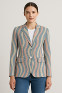 PASTEL ZEBRA PATTERN WOMEN'S SUIT JACKET MULTI
