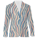 PASTEL ZEBRA PATTERN WOMEN'S SUIT JACKET MULTI