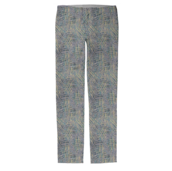 LIMITED EDITION RANDOM GEO PATTERN MEN'S TROUSERS FEATHER GREY