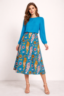 Roaring Tiger Silk Midi Skirt Multi