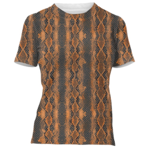 Snake Print Babydoll T-shirt Multi
