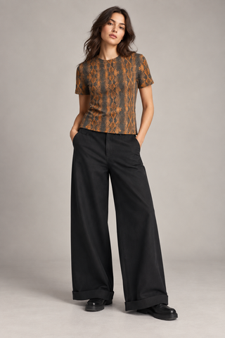 Snake Print Babydoll T-shirt Multi