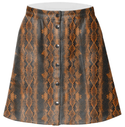 Snake Print Mini Skirt Multi