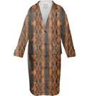 Snake Print Neoprene Trench Coat Multi