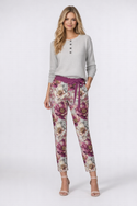 Solid Colour Women's Cashmere Boxy Henley Pullover Vapour