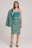 SUMMER HUMMING BIRD WOMEN'S PACKAGE HIP SKIRT ELEGANT BLUE