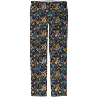 TIGER & TROPICAL LEAVES MEN'S TROUSERS MULTI
