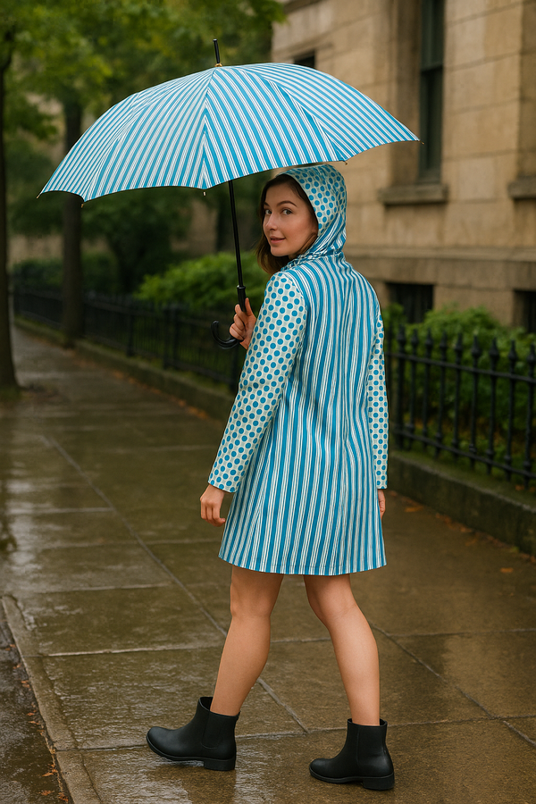 DECORATIVE STRIPES UMBRELLA MULTI