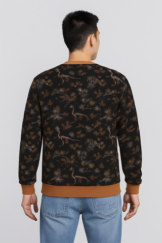 VELOCIRAPTOR MEN'S SWEATER ORANGE CARAMEL