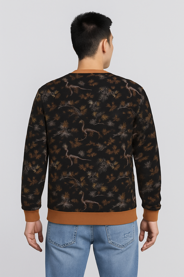 VELOCIRAPTOR MEN'S SWEATER ORANGE CARAMEL