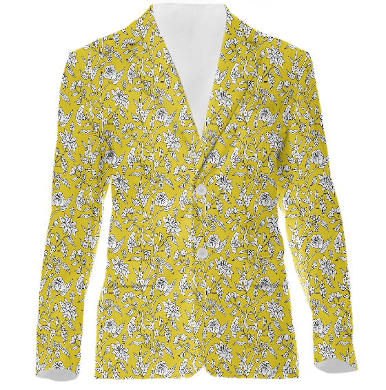 White Flowers Women's Suit Multi