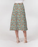 BEAUTIFUL FOXES WOMEN A-LINE MIDI SKIRT LIGHT AQUA