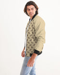 VINTAGE SAFARI LIONS MENS BOMBER JACKET BUTTERCREAM