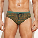 COLOURFUL DRAGONS MEN'S DRAWSTRING SWIM BRIEFS VINTAGE FERN