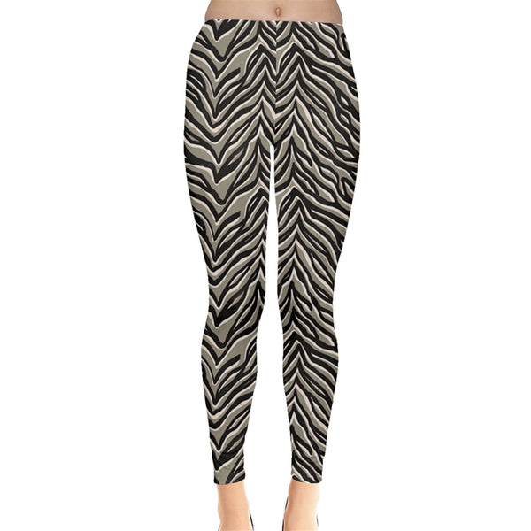 ABSTRACT ZEBRA PRINT LEGGINGS MULTI