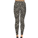 ABSTRACT ZEBRA PRINT LEGGINGS MULTI