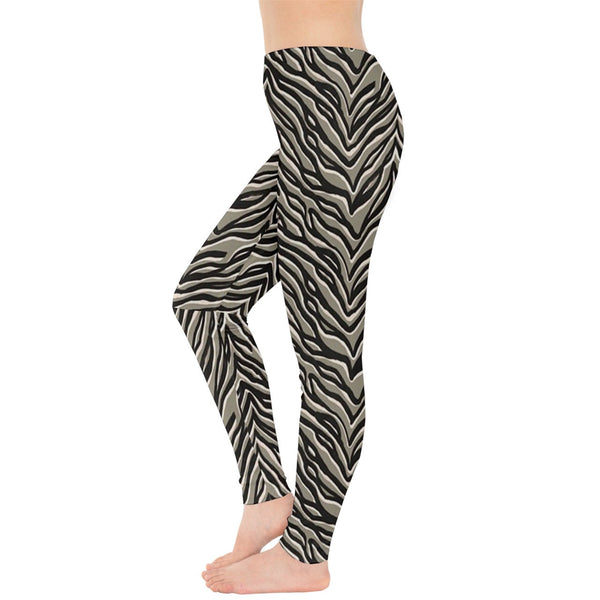 ABSTRACT ZEBRA PRINT LEGGINGS MULTI