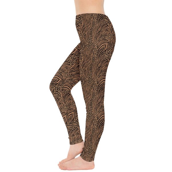 ABSTRACT ANIMAL PRINT LEGGINGS MULTI