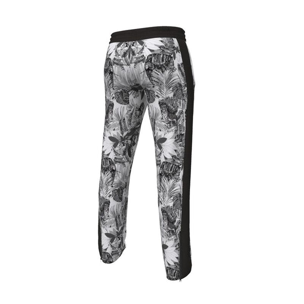 LIMITED EDITION JUNGLE ANIMALS & LEAVES MENS TRACKSUIT TROUSERS MIDNIGHT GREY