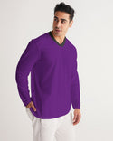 SOLID COLOUR MENS LONG SLEEVE SPORTS JERSEY EGGPLANT