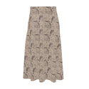 FOREST BIRDS A-LINE MIDI SKIRT BEACH BEIGE