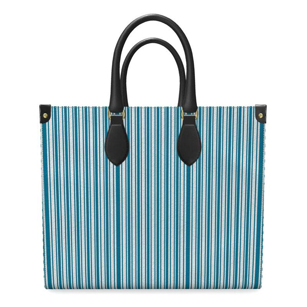 Decorative Stripes Leather Shopper Bag Multi