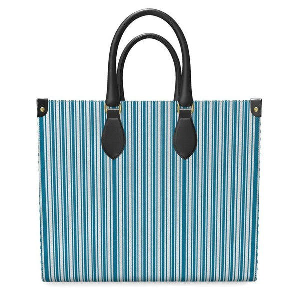Decorative Stripes Leather Shopper Bag Multi