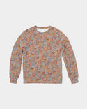 ABSTRACT CIRCLE MEN'S CLASSIC FRENCH TERRY CREWNECK PULLOVER CREAMSICLE ORANGE