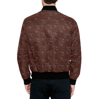 SNARING BEAR QUILTED BOMBER JACKET DEEP CLARET