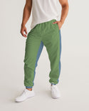 TWO TONE MENS TRACK PANTS LIGHT FERN/STEELY BLUE
