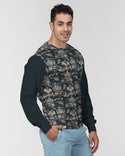 GANGSTER GORILLA MEN'S CLASSIC FRENCH TERRY CREWNECK PULLOVER BURNT NOIR