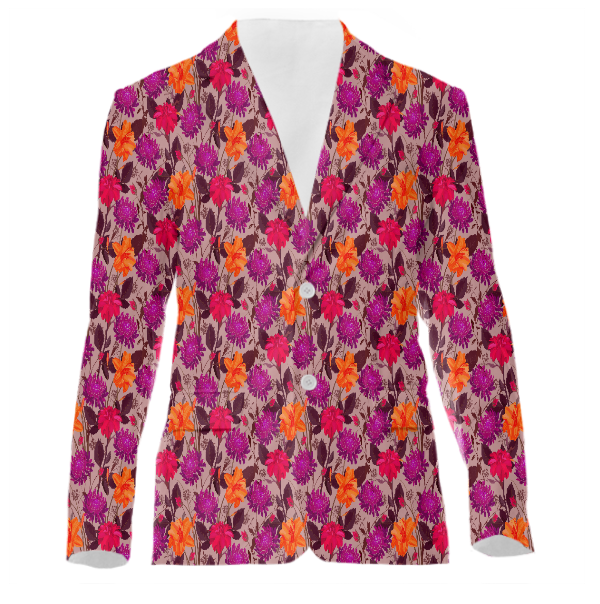 LIMITED EDITION BRIGHT FLOWERS WOMEN'S SUIT JACKET MULTI