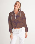 PALM TREES AND LIONS WOMEN CROPPED WINDBREAKER COPPER