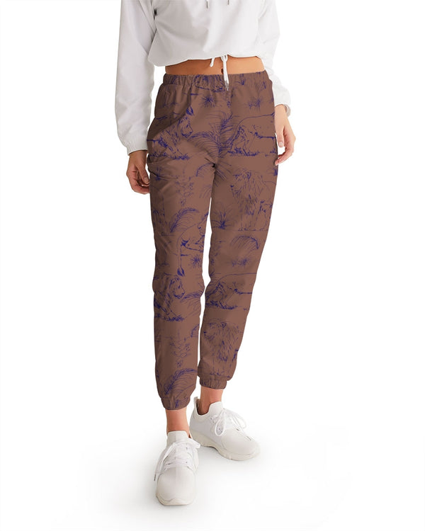 PALM TREES AND LIONS WOMEN TRACK PANTS COPPER