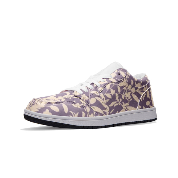 whimiscal florals women's low Top Leather Sneakers clover