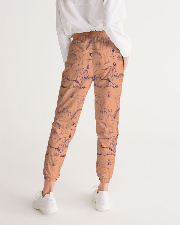 PALM TREES AND LIONS WOMEN TRACK PANTS LIGHT TANGERINE
