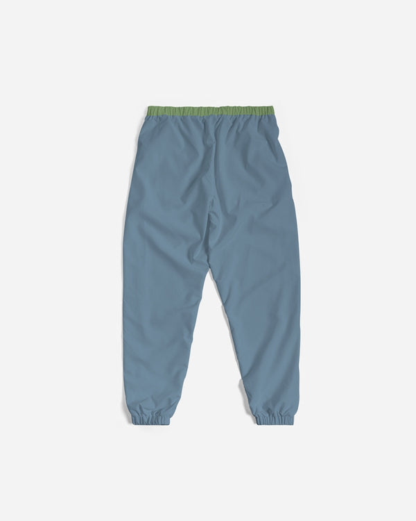 TWO TONE MENS TRACK PANTS LIGHT FERN/STEELY BLUE